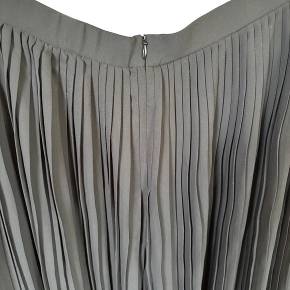 EUC Eileen Fisher Knife Pleated Wide Ankle Pants Sz L Black Skirt Chic - Picture 4 of 11